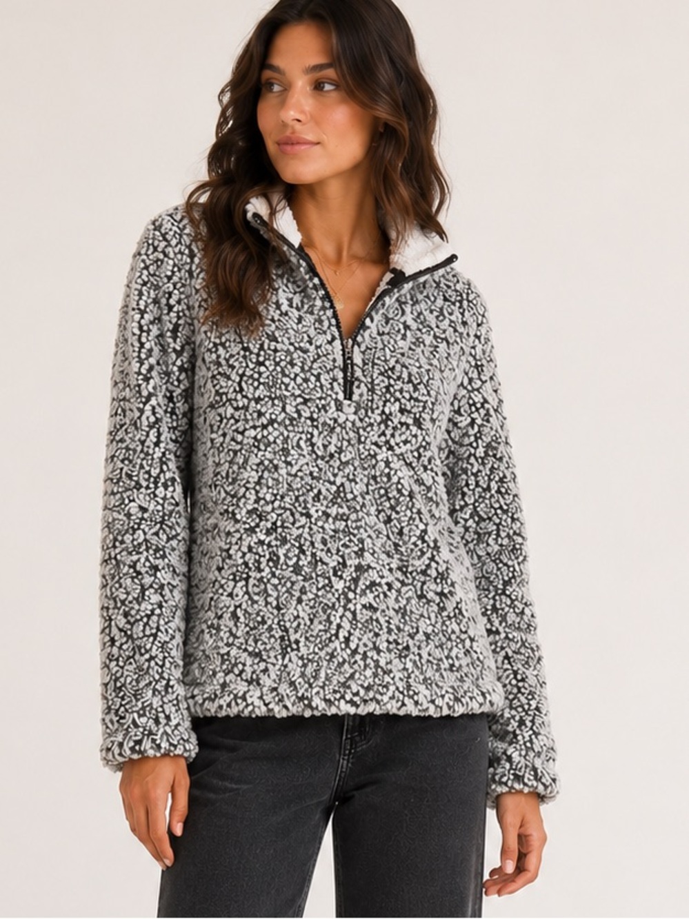 Sherpa 1/4 Zip Teddy Bear Jacket